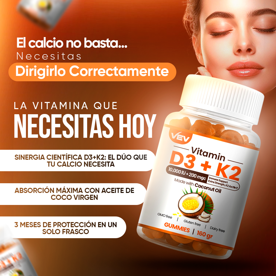 Vitamina D3 + K3 con aceite de COCO